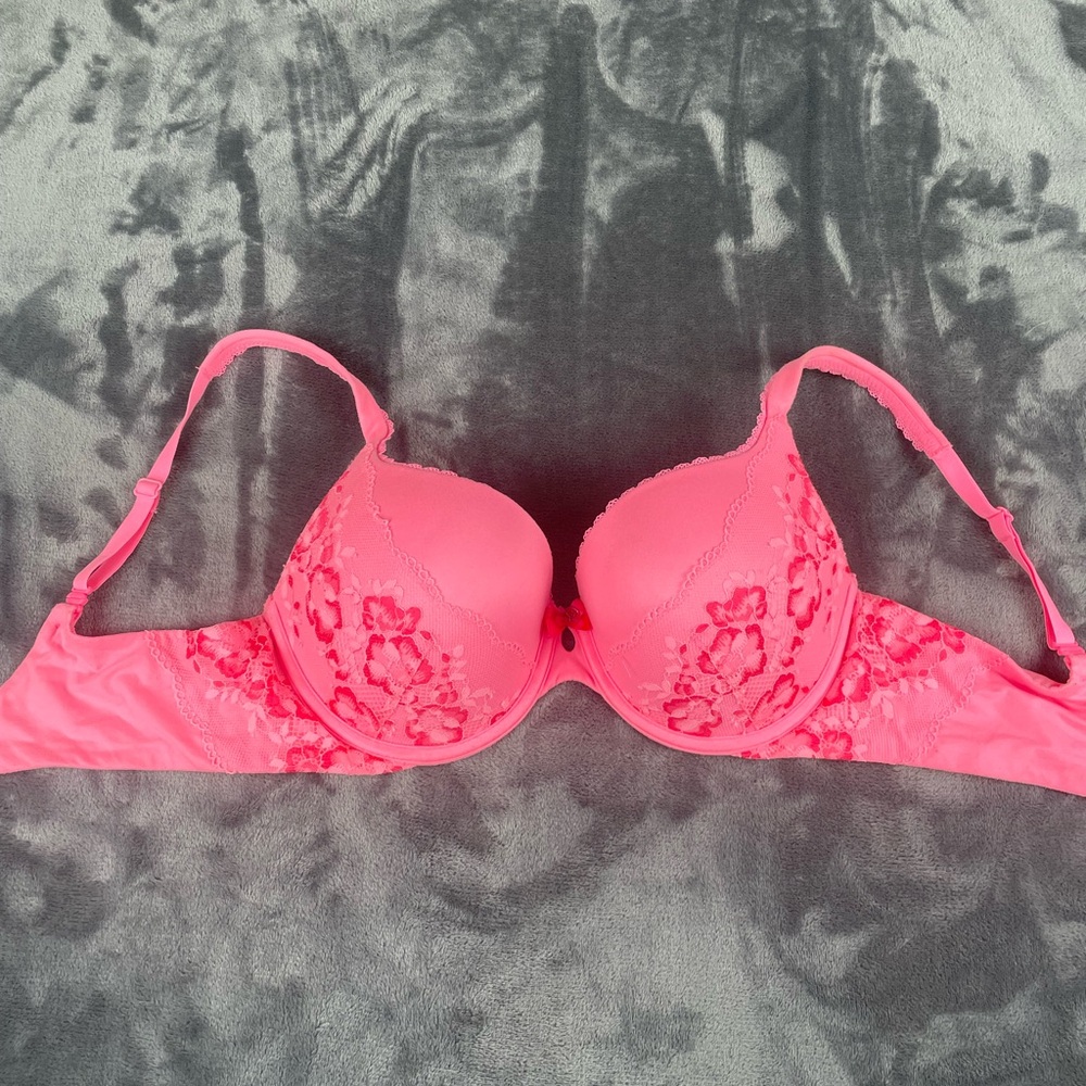 Victoria's Secret Vibrant Pink Floral Bra